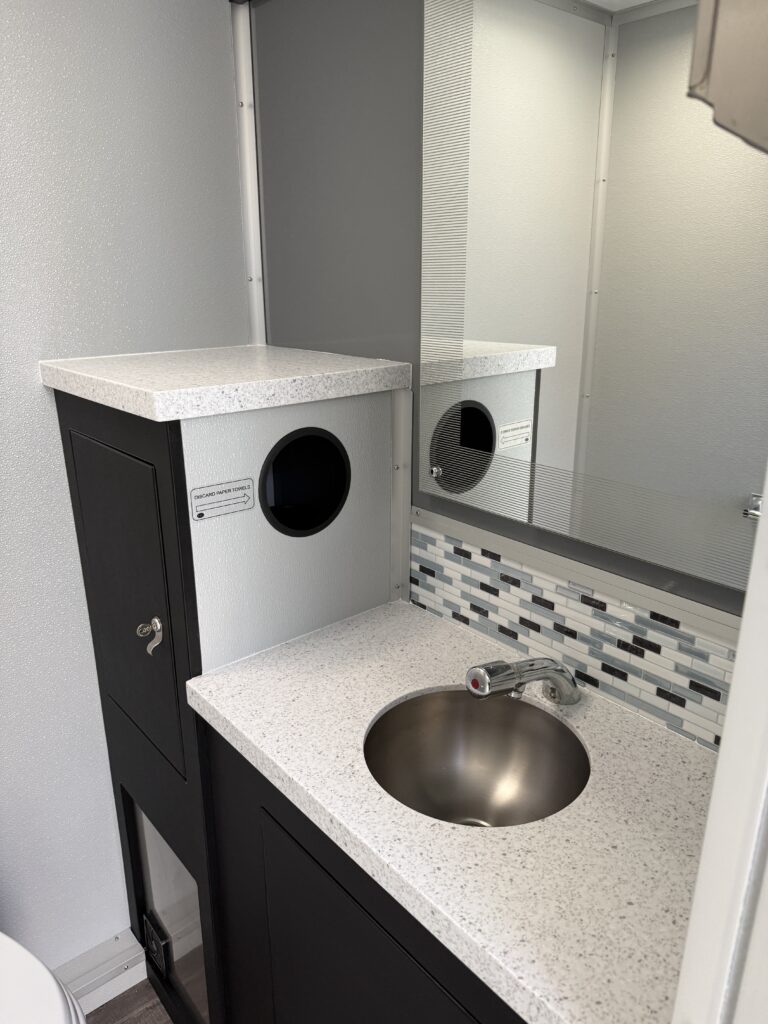 Portable bathroom rental services in Davidsonville, MD for construction project