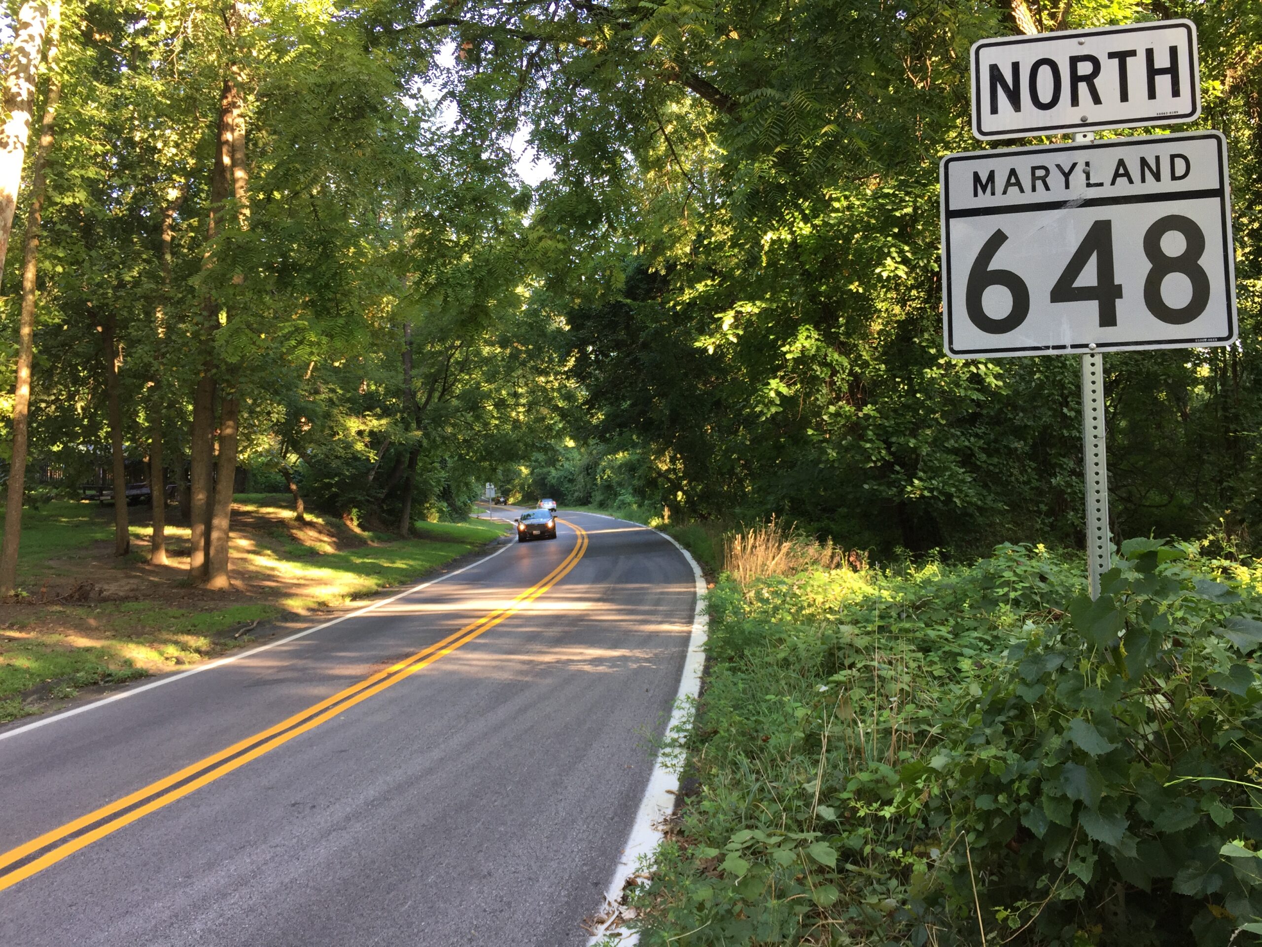 View north along Maryland State Route 648 in Arnold, MD