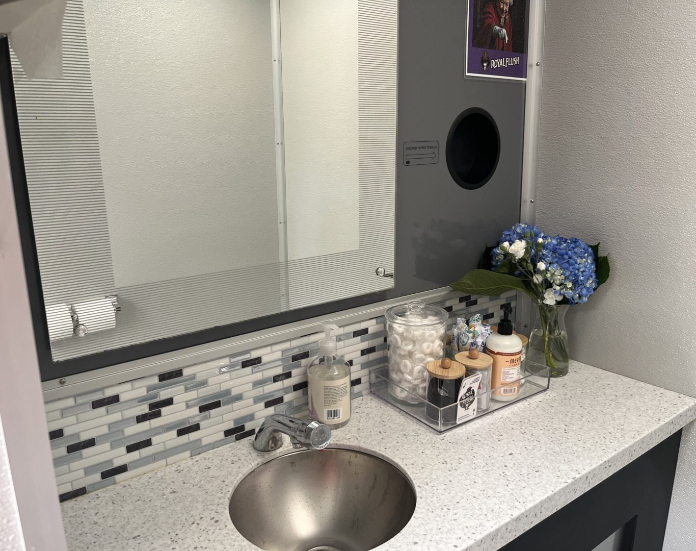 2-stall luxury trailer near me in Maryland for corporate guest restroom setup