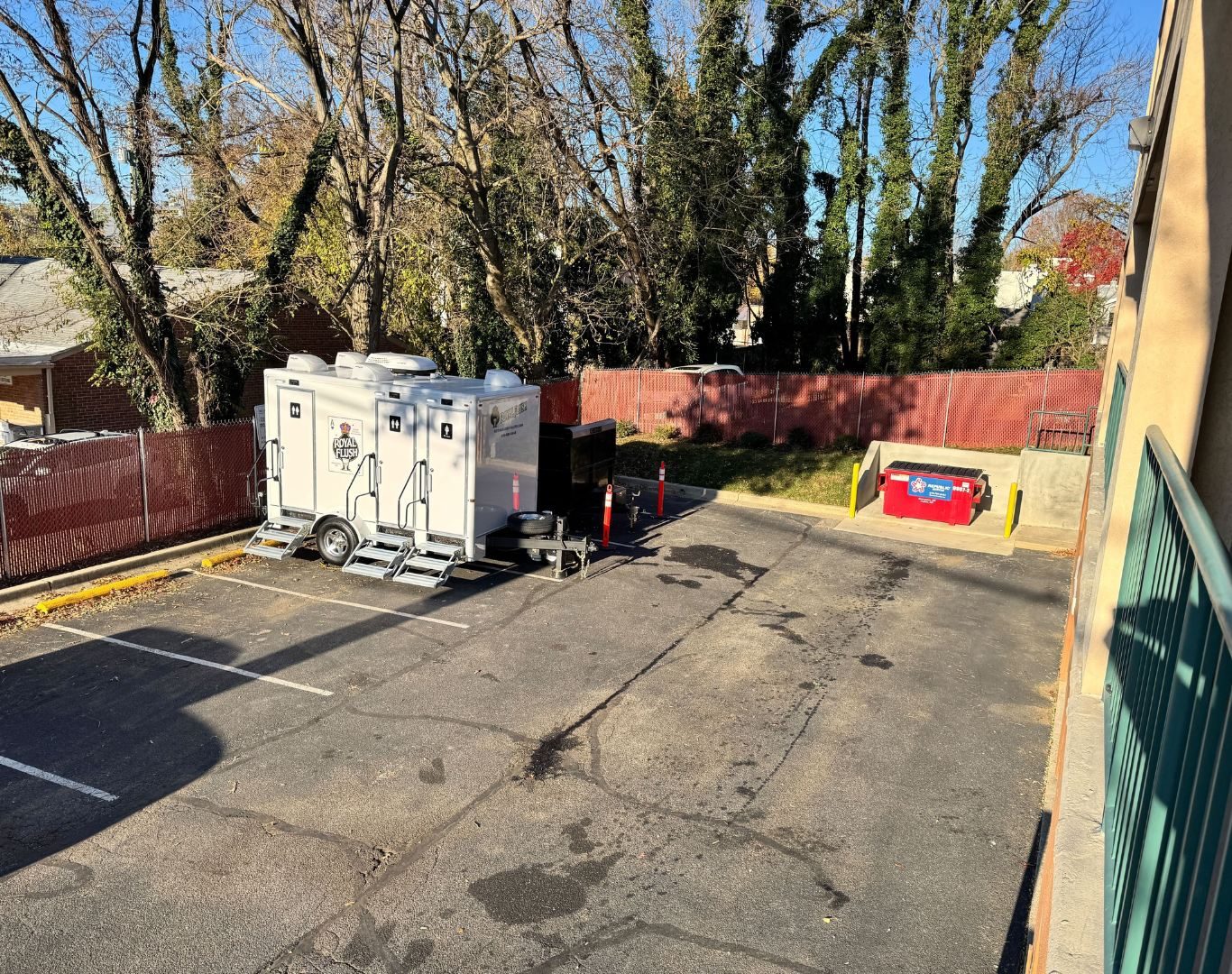 Luxury porta potty rental in Severna Park, MD for waterfront wedding