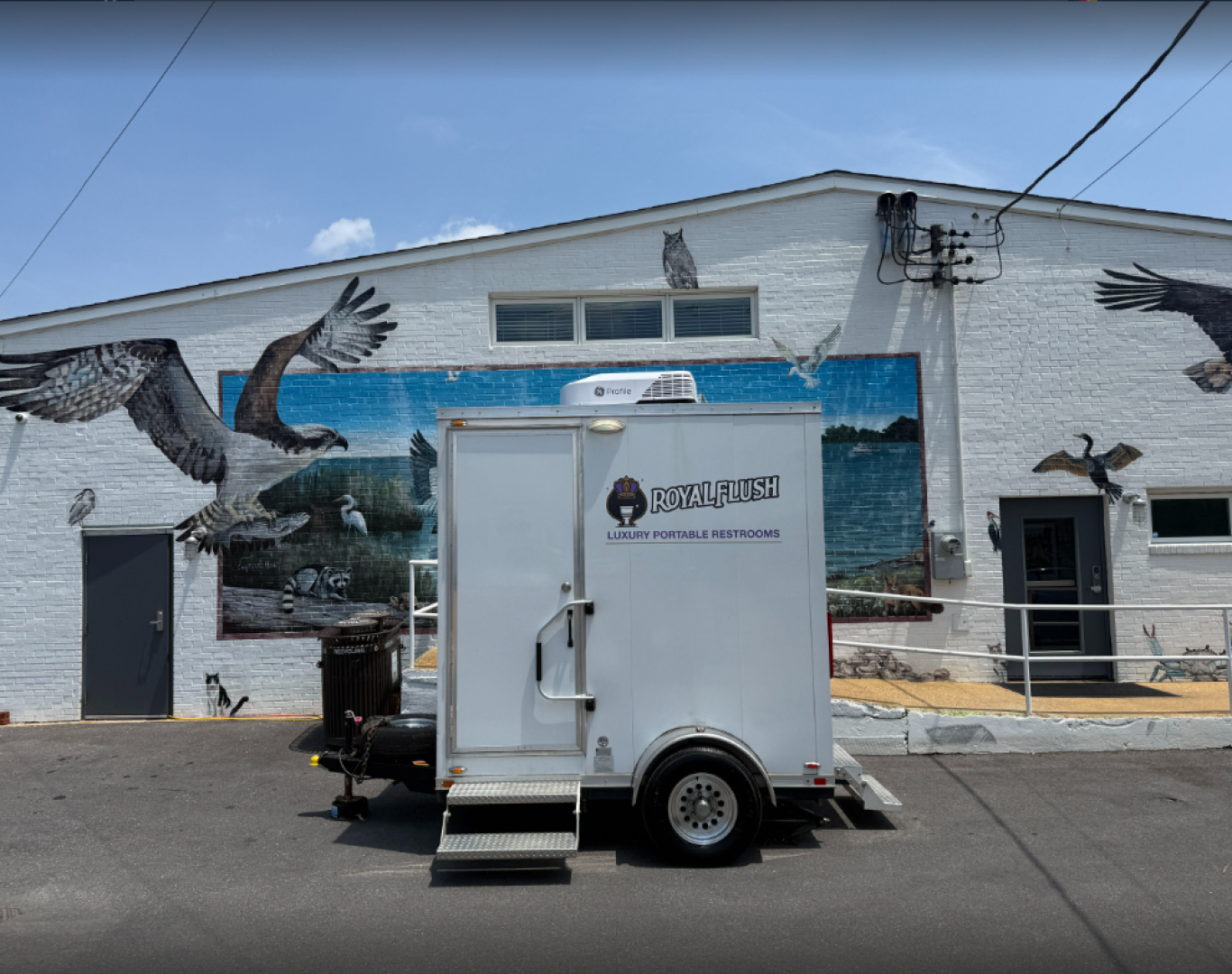 Portable bathroom rental in Eastport, MD for waterfront event