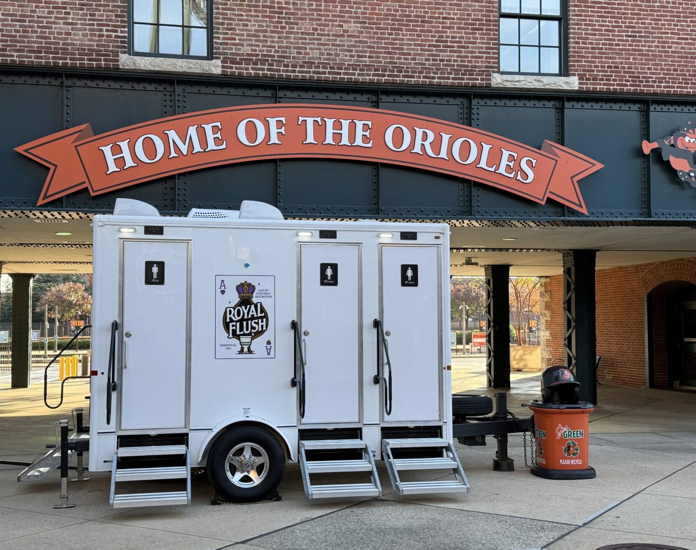 Portable bathroom rental in Eastport, MD for waterfront event
