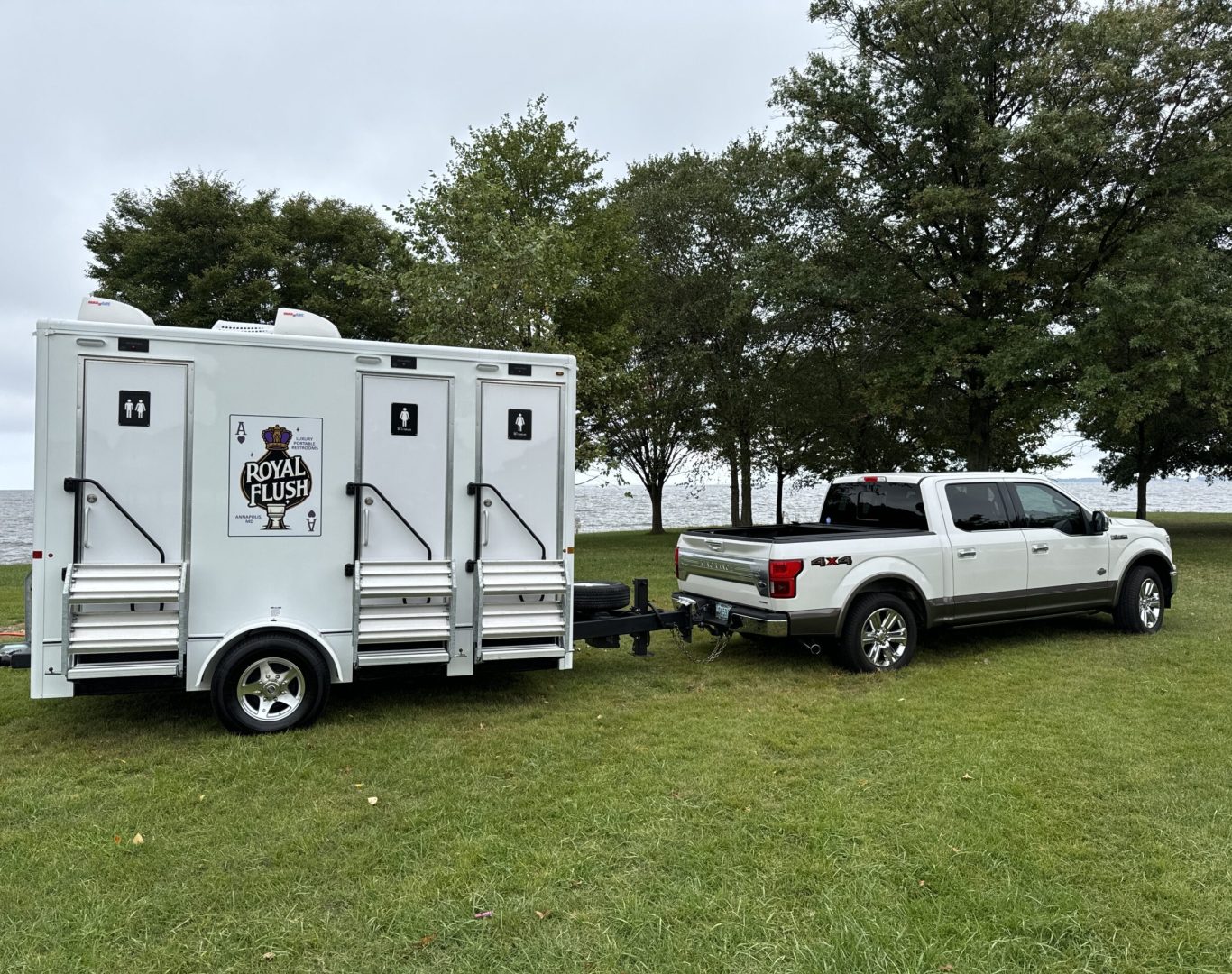Portable bathroom rental in Trappe, MD at an event venue